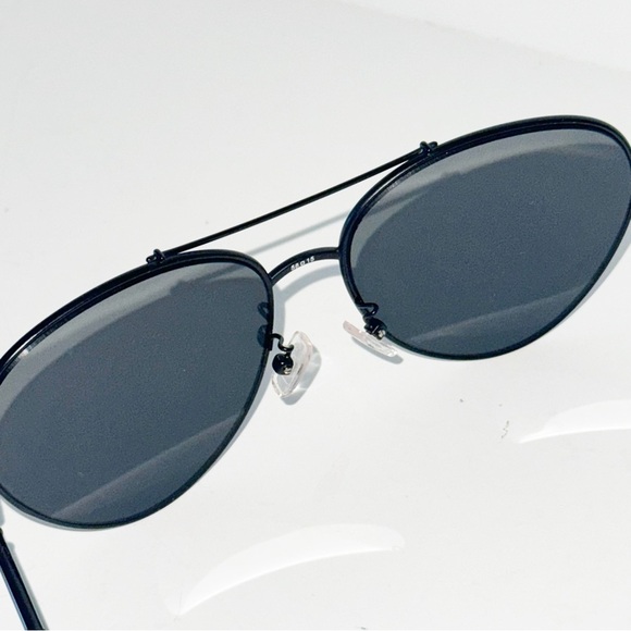 Tory Burch ELEANOR METAL PILOT SUNGLASSES Black Stylish Black Aviator 58-15-140 main image 11